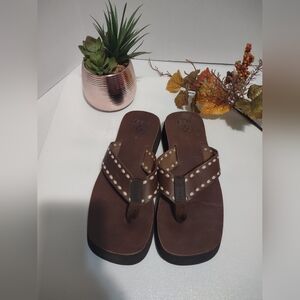 Reef Brown Studded Sandals